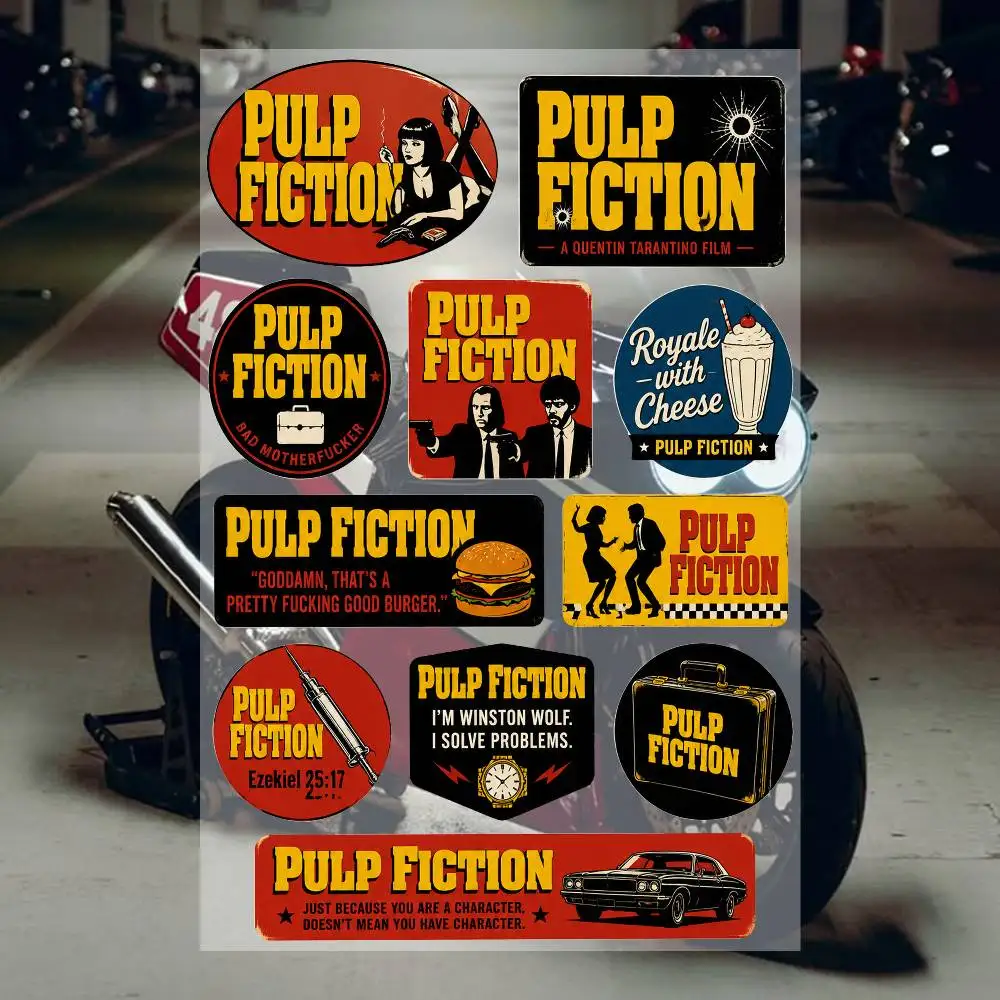 P-ulP- Fiction wasserfeste Vinyl-Aufkleber für Auto, Motorrad, Fahrrad, Skateboard, Laptop, Flasche, Telefon