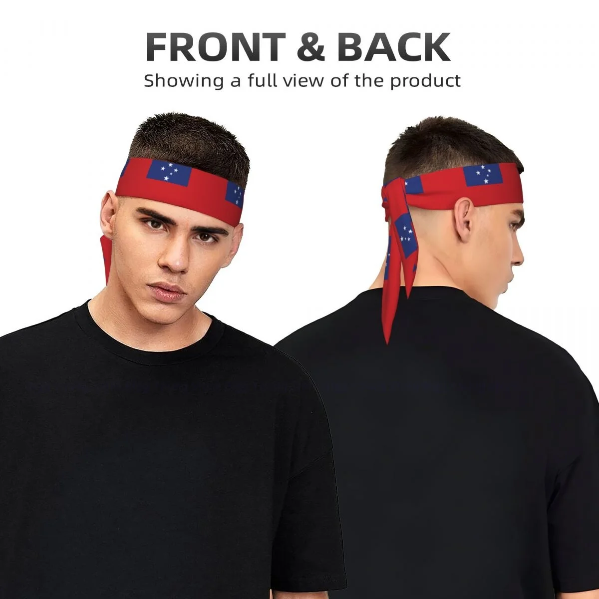 Tie Headbands Samoa Flag Sports Head Band Athletic Sweatband Bandana Sweat Wicking
