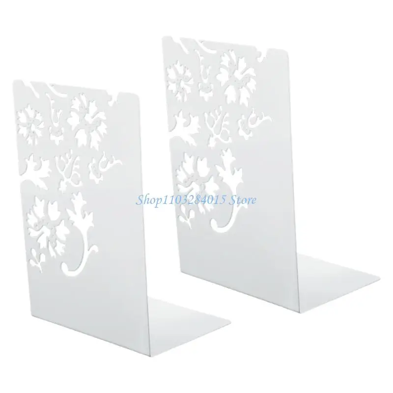 R6FF 2PCS BOOK ينتهي للأرفف المجوفة الزهرة المعدنية BOONDENS HUCKIGH #5