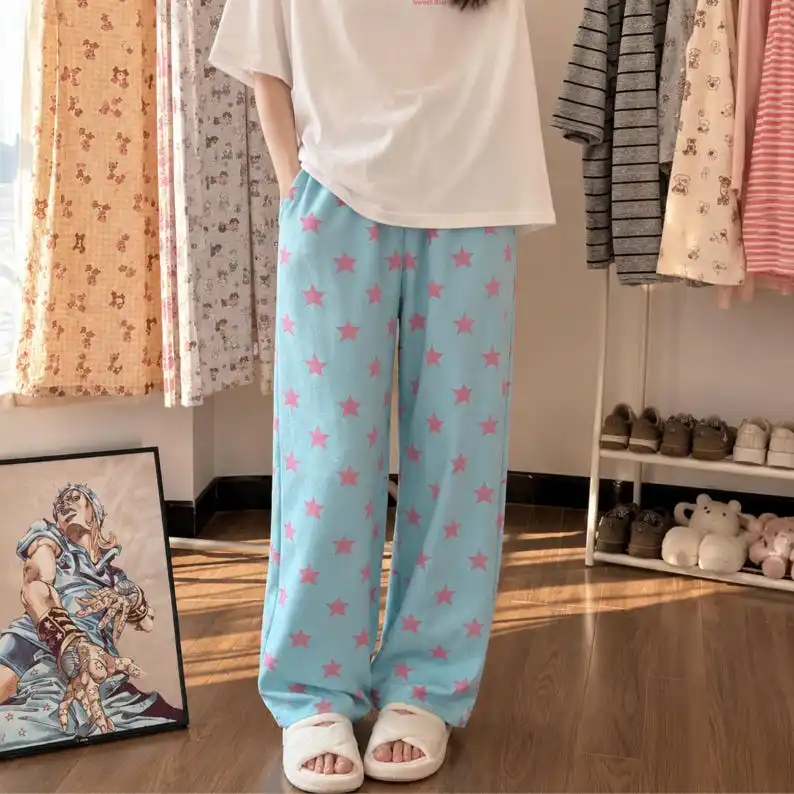 2026 Spring Autumn Personalized Fashionable Y2k Pants Trendy Fashion Stars Print Loose Women and Children Sports Pants