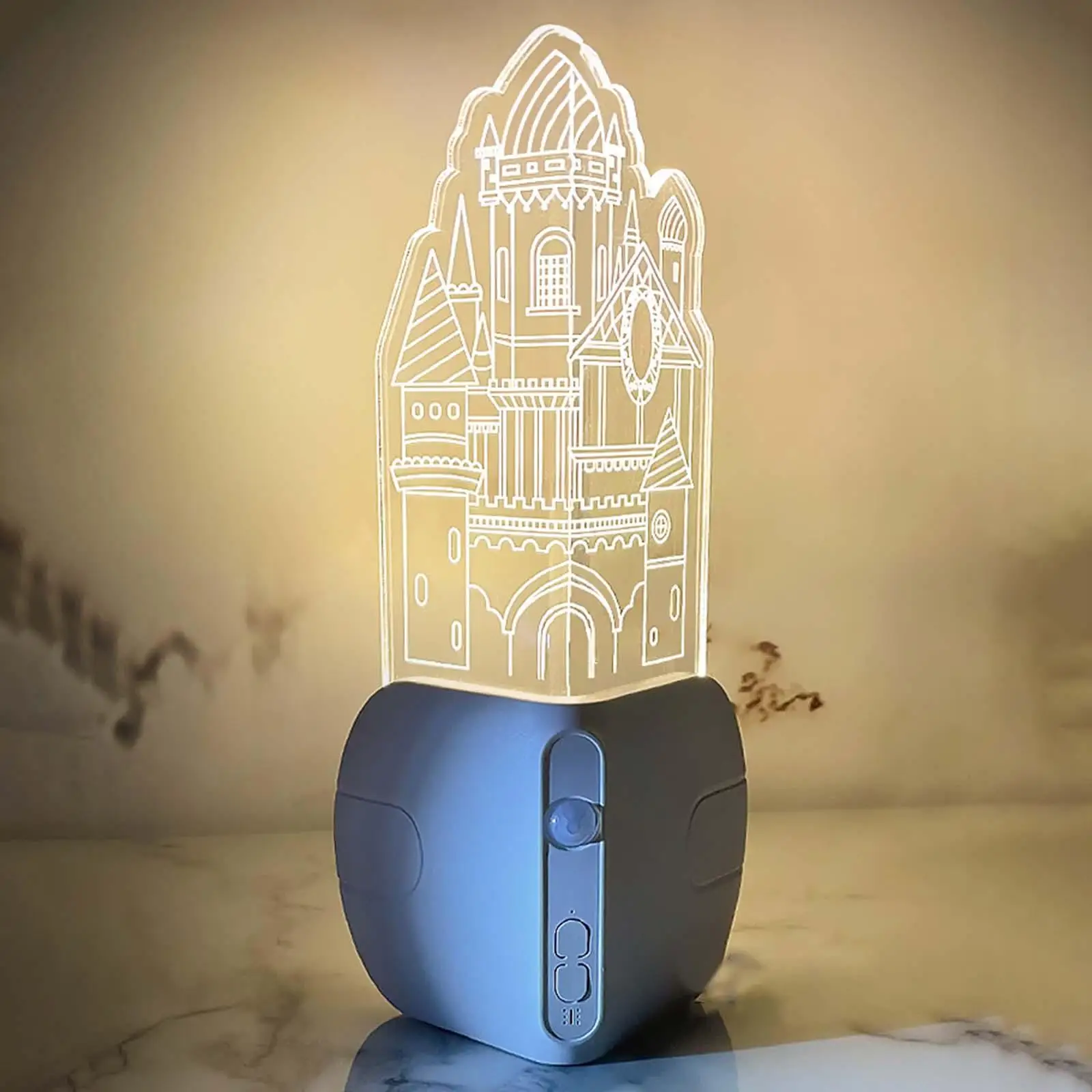 

Castle Night Light Desk Lamp Photo Props Portable Romantic Nursery Lamp Table Lamp for Bedroom Kitchen Party Bedside NightStand