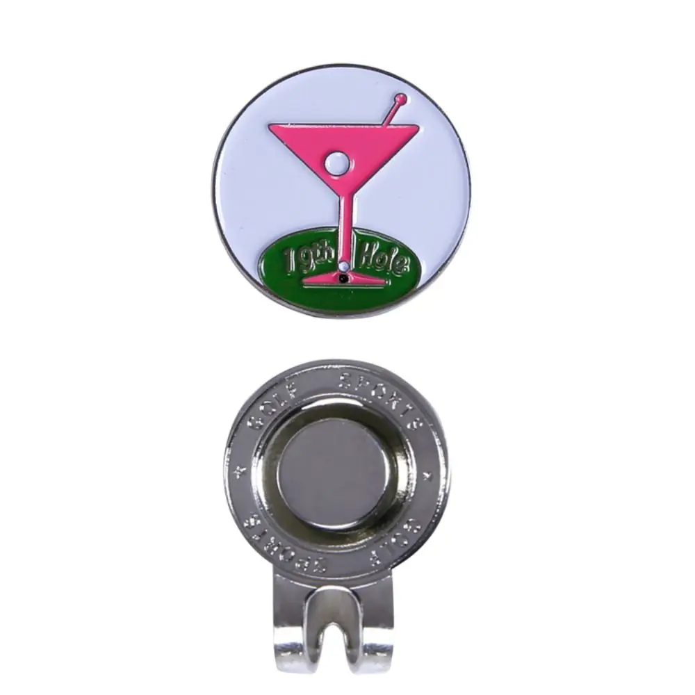 

And Women Golf Equipment Pink Pattern Hat Clip Electroplated Gold Ball Coin Mark Golf Cap Clip Golf Ball Marker Golf Hat Clip