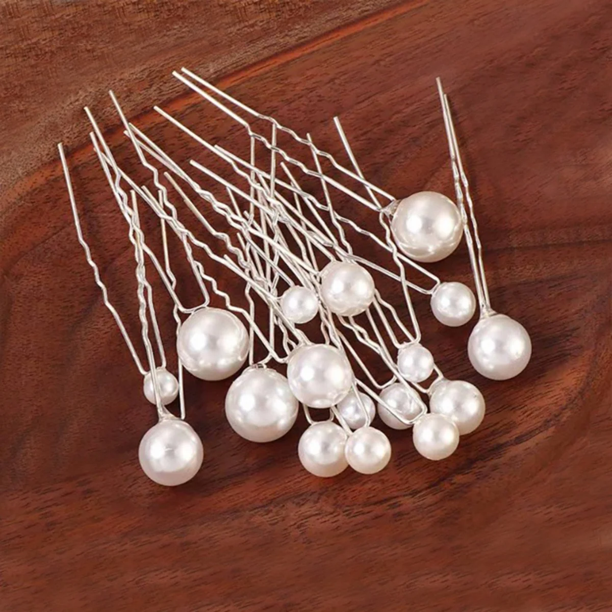 Women U-shaped Pin Metal Barrette Clip Hairpins Simulated Pearl Bridal Tiara Hair Accessories Wedding Hairstyle Design Tools image 2