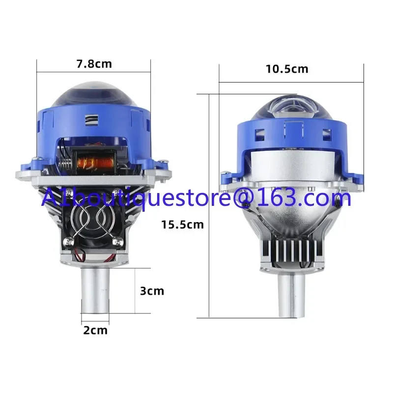 

New Lossless Laser Projector Lens 3-inch Super Bright Dual Light Emitting Diode Laser Headlight