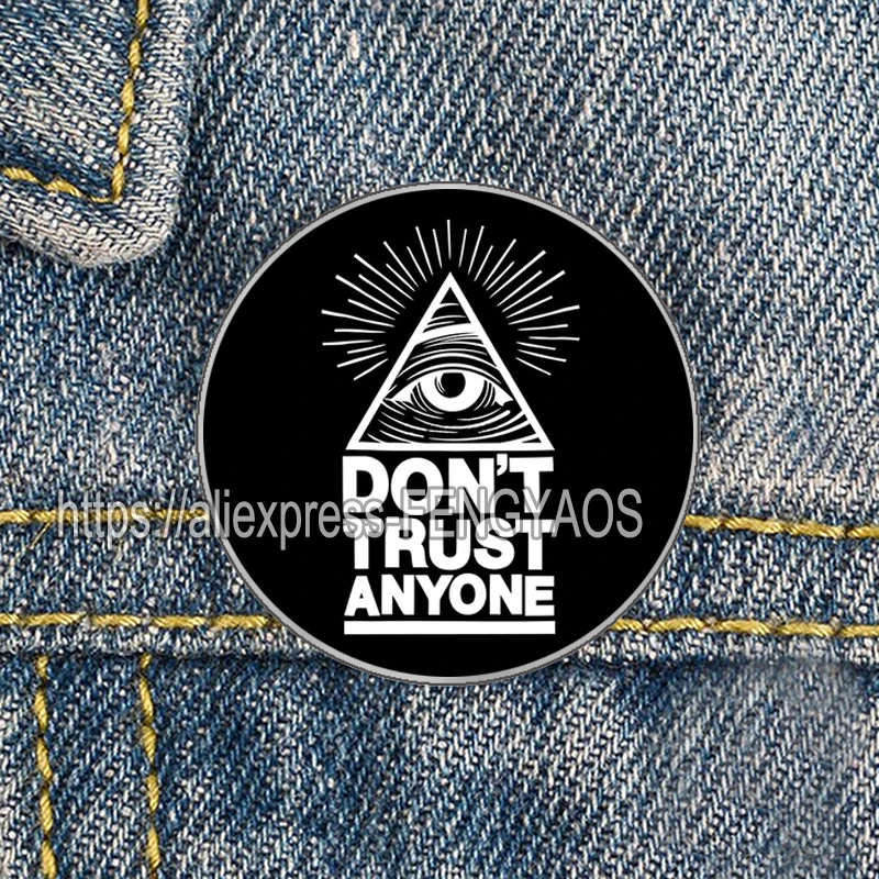 Masonic Illuminati Pyramid Eye Brooch for Men Punk  All Seeing Eye  Badge Vil Eyes Pins