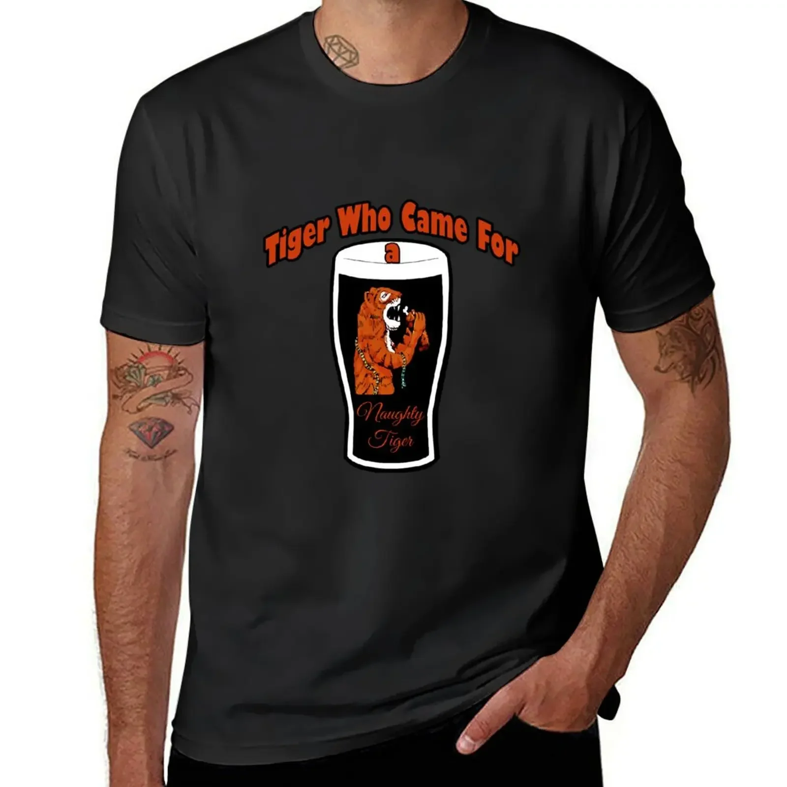 The Tiger Who Came for a Pint, In A Pint! T-Shirt affliction shirts quick-drying mens t shirts top quality