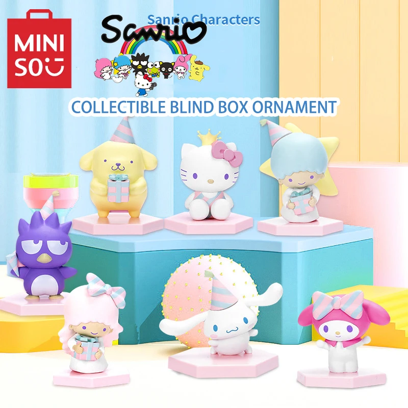 

Genuine MINISO Sanrio Blind Box Decoration Hello Kitty My Melody Doll Model Kawaii Desktop Indoor Car Decoration Children's Gift