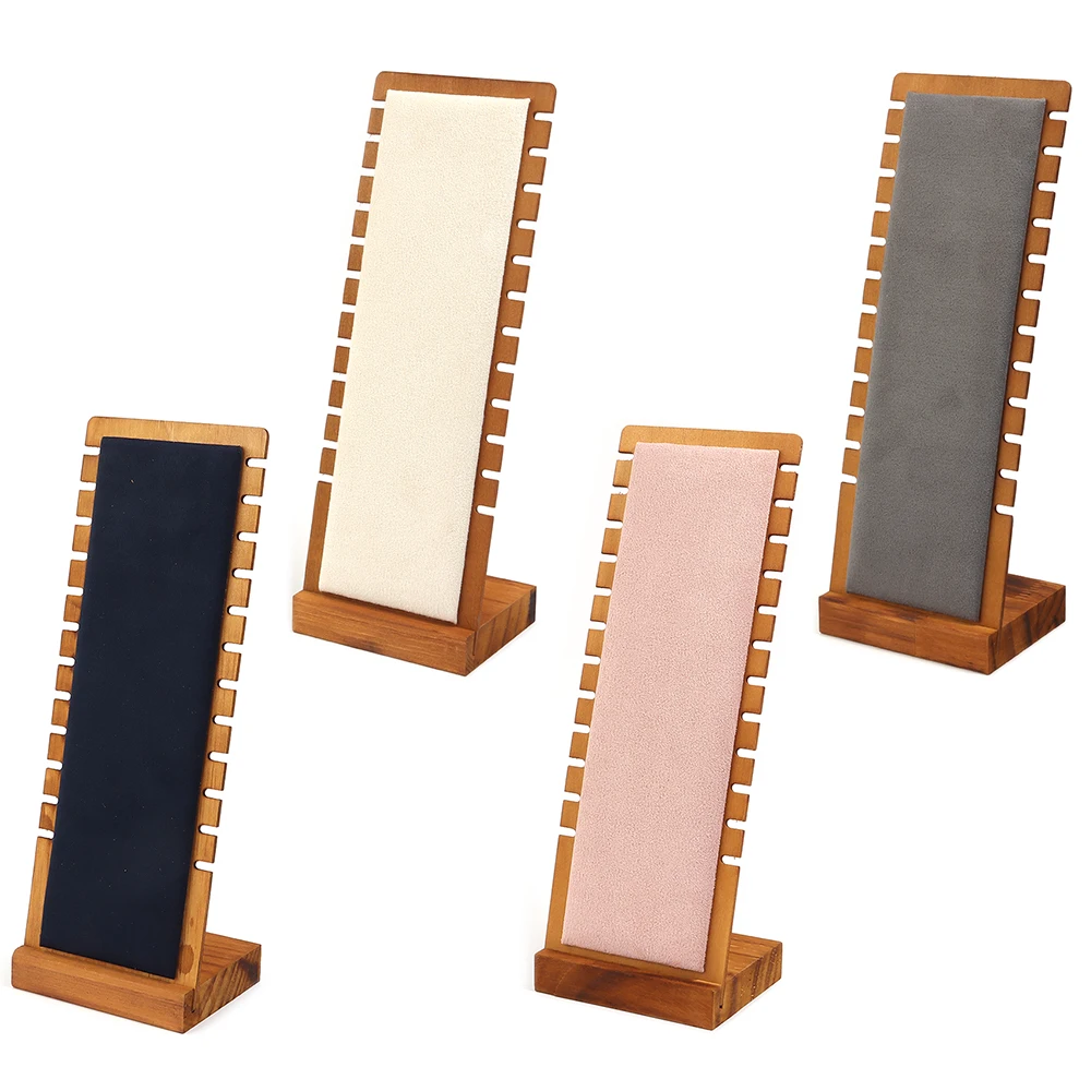 1Pc Massivholz Schmuck Display-ständer Halskette Schaufenster Halter Anhänger Lange Kette Ordnung Organizer Halter Für Halsketten