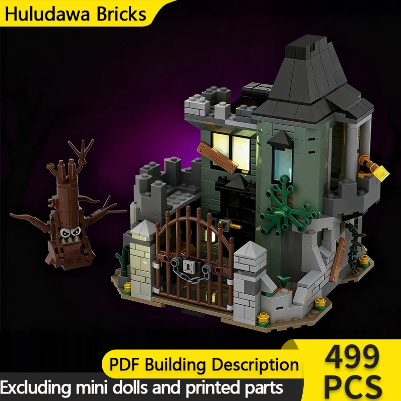 

Средневековый замок, модель MOC, строительные кирпичи, лес, волшебный уход, модульная технология, детские праздничные подарки, сборные игрушки, костюм