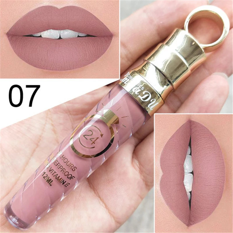 20 Colors Lipstick Waterproof Long Lasting Matte+Shimmer Mental Beauty Lip Gloss Nude Glitter Lip Gloss Beauty Red Lip Tint New