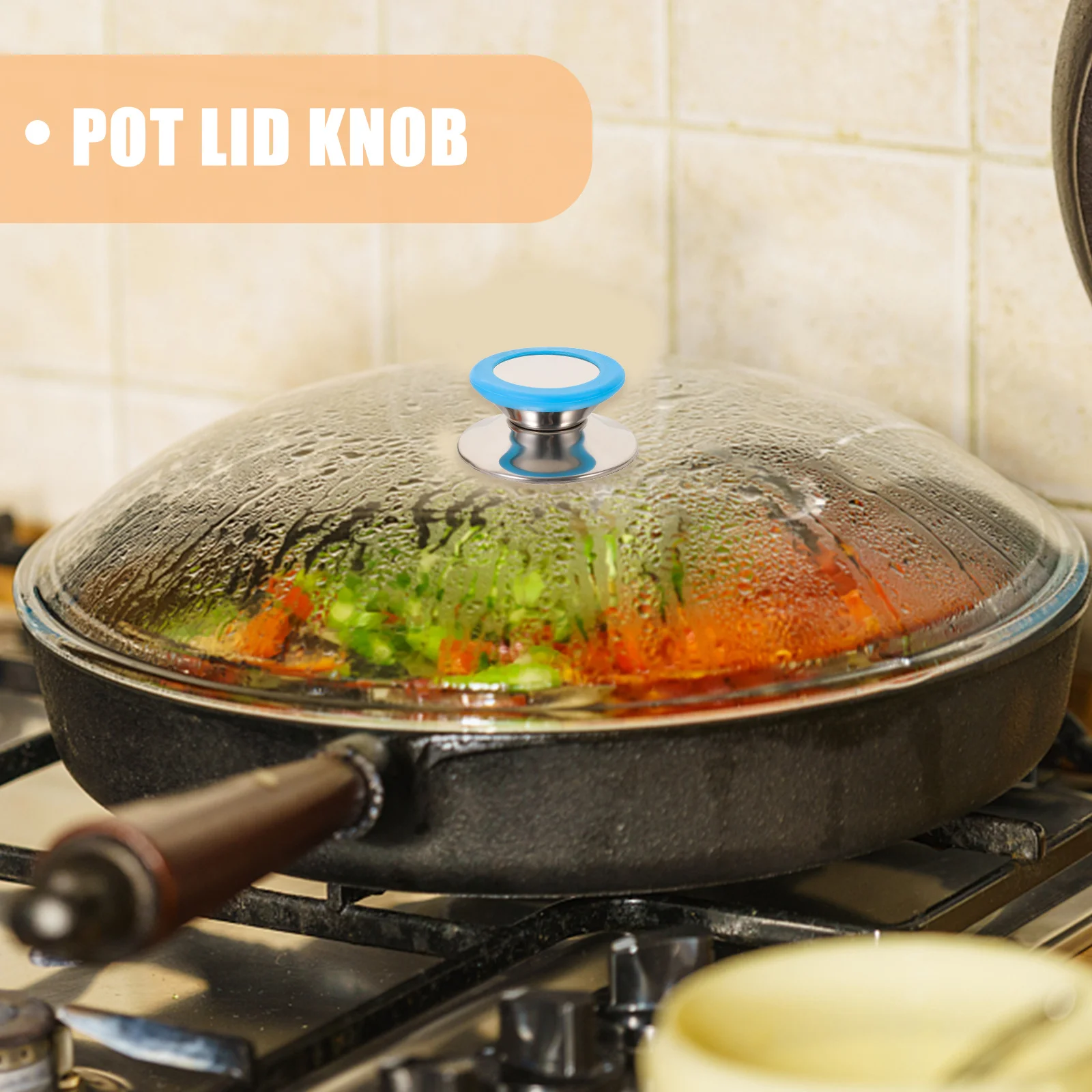 

2Pcs Universal Pot Lid Knob Replacement Heat-Resistant Pot Lid Handles Anti-Scald Pan Cover Accessories