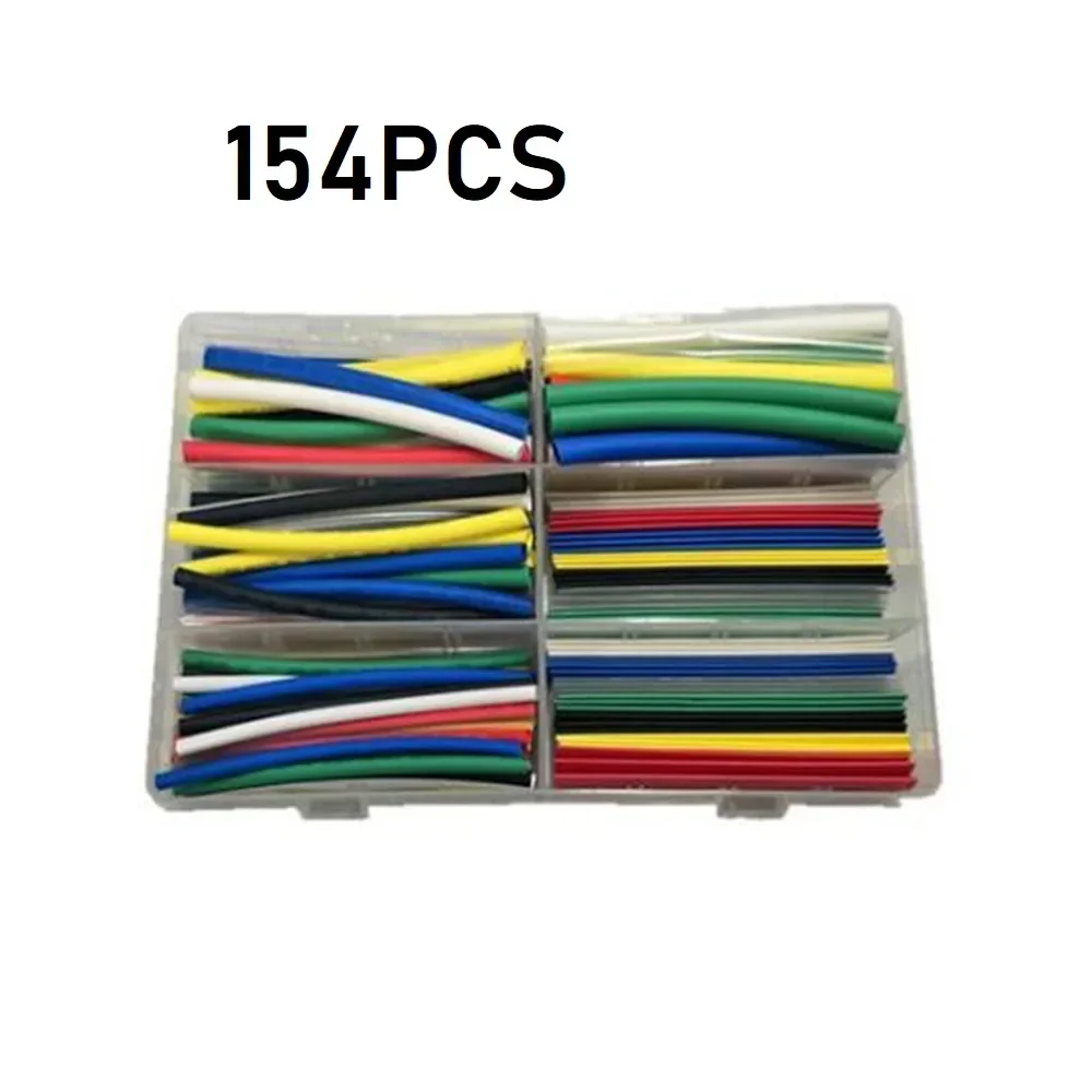 154pcs 7 colour heat shrinkable tube 2:1 6 Size  shrink tubing Sleeve For Line