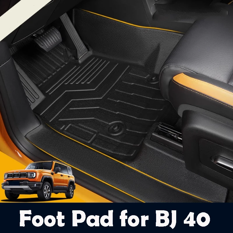 

For BJ40 2024 2025 2016-2023 TPE Foot Pad Waterproof Easy Clean Car Interior Accessories