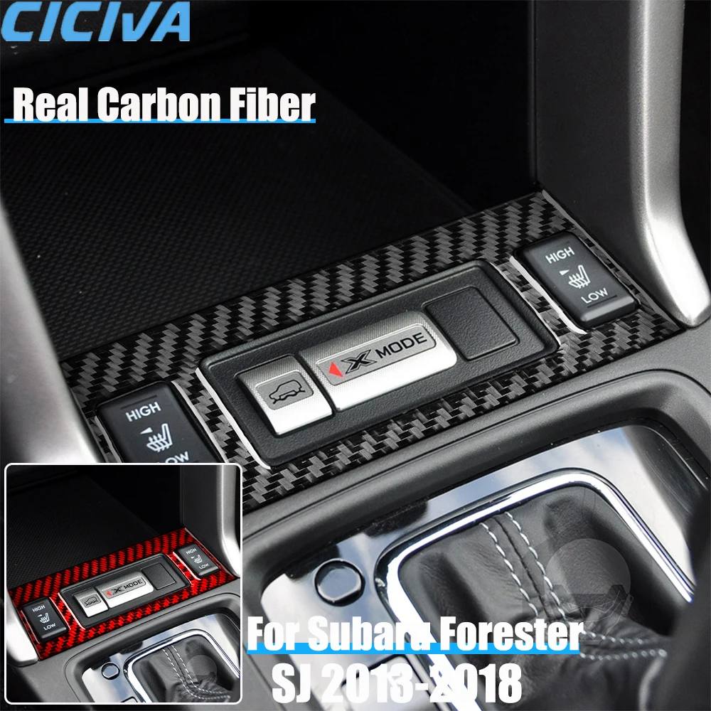 

Real Carbon Fiber Car Accessories Sport Mode Switch Trim Cover Soft Sticker For Subaru Forester SJ 2013 2014 2015 2016 2017 2018