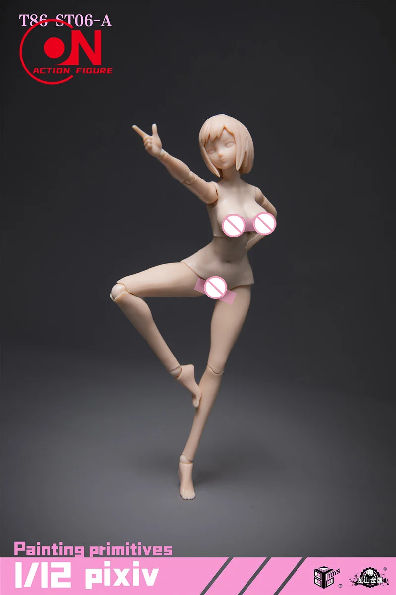 86TOYS 1/12 T86-ST05/06 Female Plump Buttock Joint Body 6'' Soldier Super Flexible Big Bust Articulated Action Figure