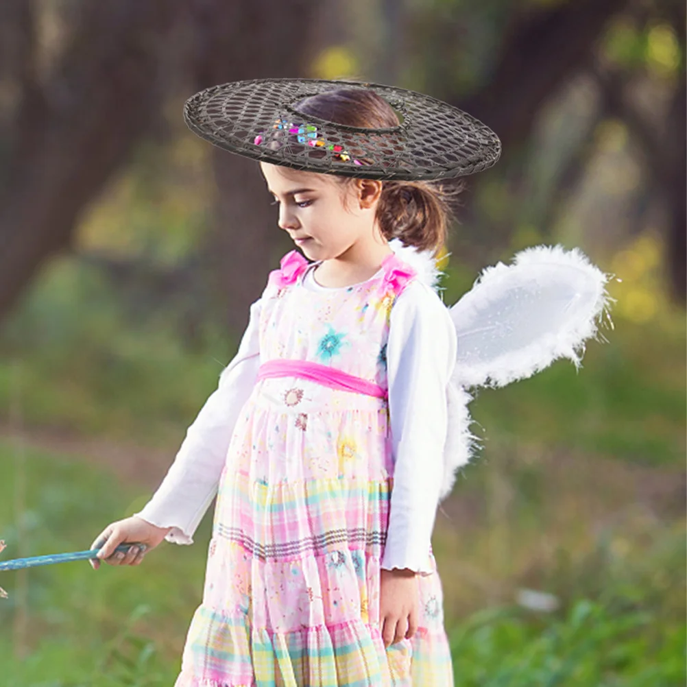 

Bamboo Handcrafted Chinese Conical Straw Hat For Dance Performance Oriental Asian Costume Props Lightweight Garden