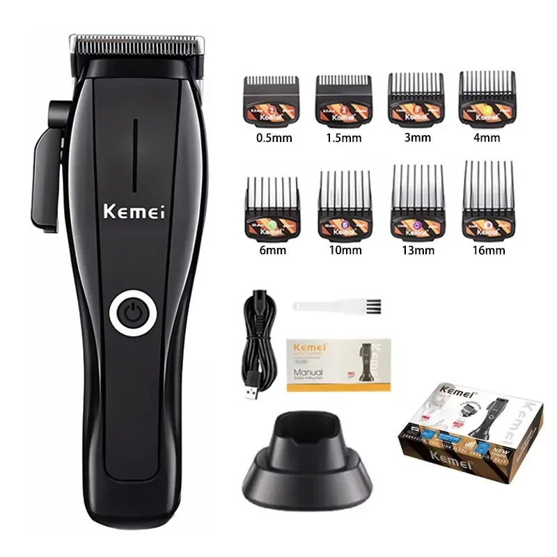 Kemei KM-2286 KM-2295 Manufacturer Electric Hair Clippers Professional Barber Hair Trimmer for Men Cordless Cutting Machine Kit