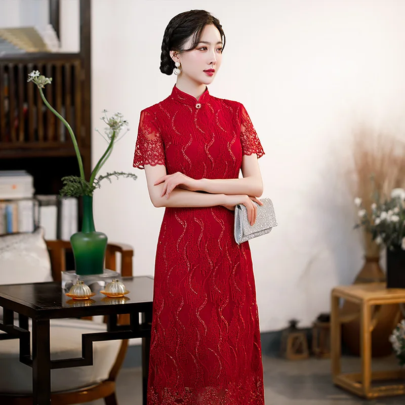 Cheongsam Elegant Evening Dress Artistic Hanfu Good Quality High-End Party Engagement Women