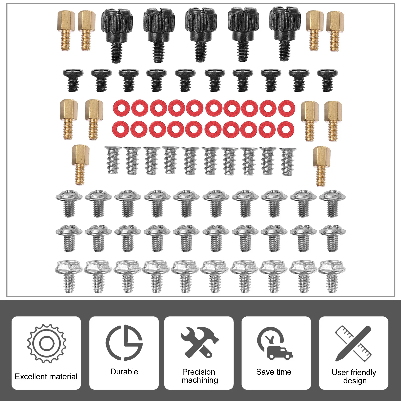 

1Set 2.5Inch Computer Screw Kit For Ssd Fixing Countersunk Head Screws Pc Diy Repair Motherboard Power Supply Cases Fans