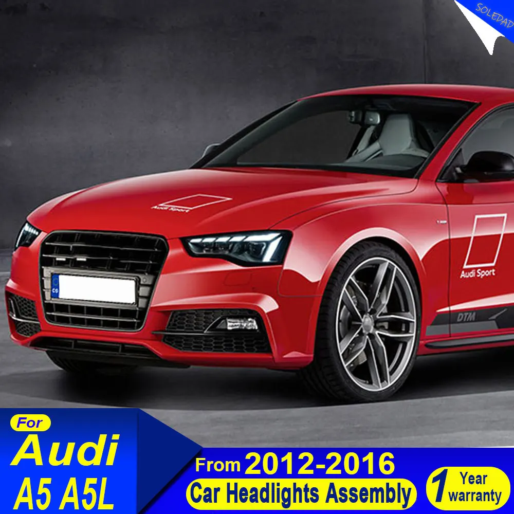 

Car styling Headlights For Audi A5 2012-2016 RS5 style full LED Auto Head lamp Assembly Upgrade Projector Lens Accessories 2pcs
