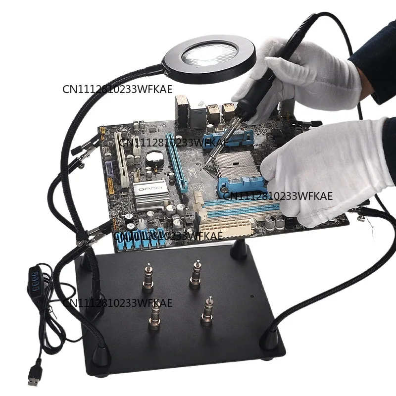 Universal fixture welding table with lamp circuit board repair welding magnifying glass mobile phone electronic product welding