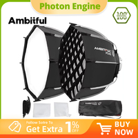 AMBITFUL PS45 SE 45cm mini Quickly Release Bowens Mount Octagon Softbox + Honeycomb Grid Outdoor SoftBox for SL60II LED Flash