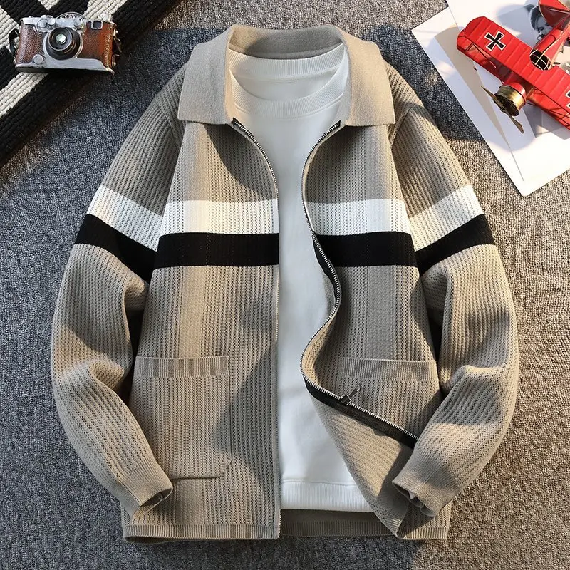 Picture 3: 2026 Spring/Summer New Style Fashion-able Versatile Knitted Cardigan Men's Sweater Jacket