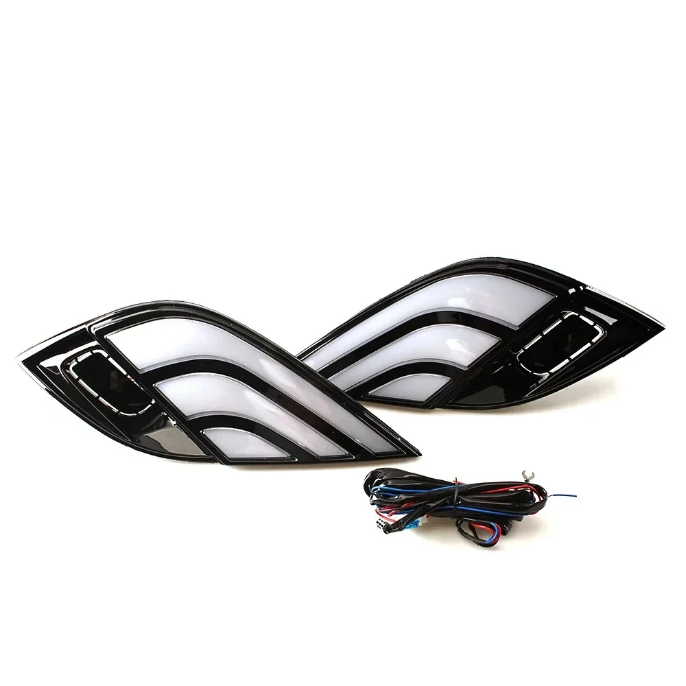 لتويوتا كامري SE XSE 2018 2019 2020 2021 LED 3-ألوان المصد الأمامي فوجليت الضباب مصابيح الضباب الخفيف Foglamp DRL النهار الجري #4