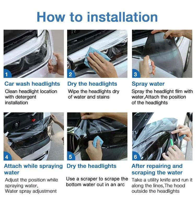 Ppf Selbstheilende TPU Auto Scheinwerfer Anti Kratzer Wrap Film Schützende Auto Rücklichter Film – Detail 19