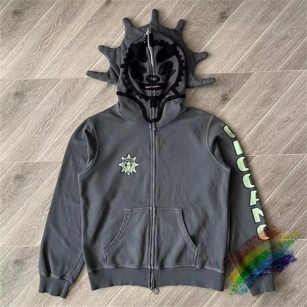 

Washed Ash Glo Gang The Glory Renegades Full Zip Hoodie Men Women Casual Vintage Hooded