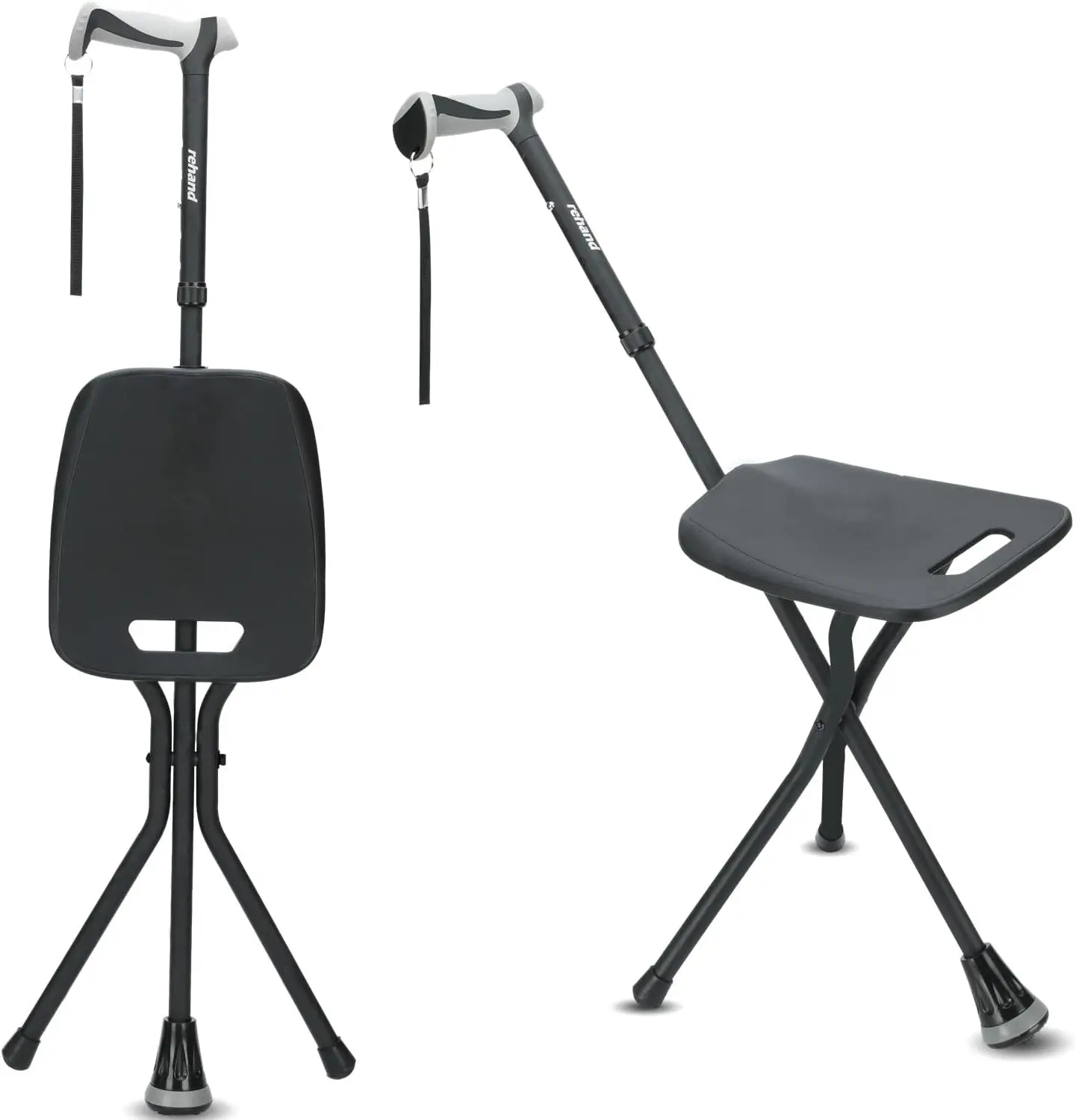 Class I Cane Chair Portable Aluminium Foldable Stool Walking Sticks with Seat 1.08KG Lightweight for Elderly Daily