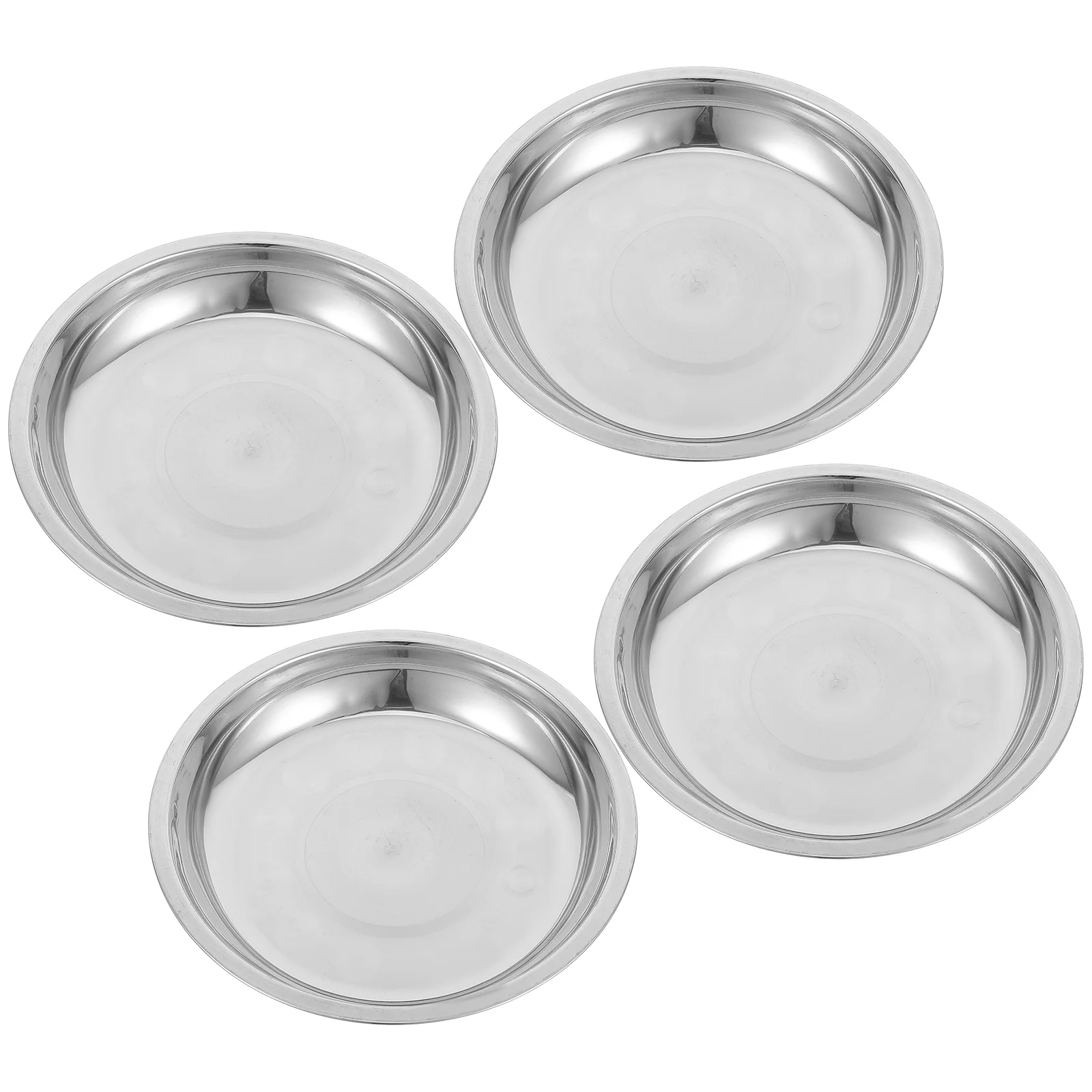 

4 Pcs Stainless Steel Cat Bowl Dog Sturdy Water Pet Bowls for Indoor Cats Food Dogs