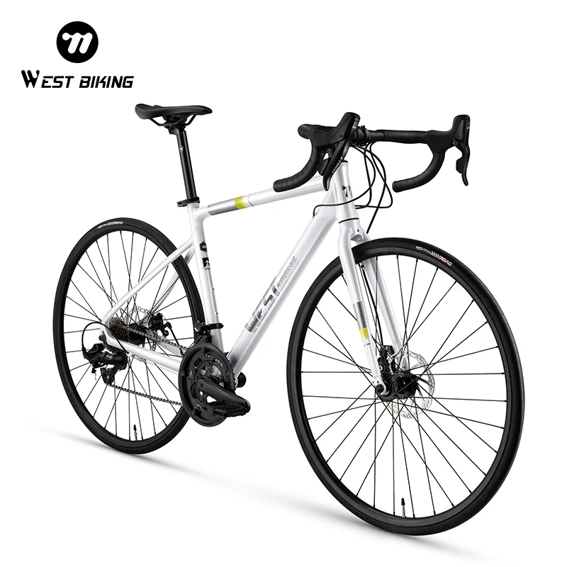 

WEST BIKING JX-100 Road Bike Lightweight Aluminum Alloy Frame Road Bicycle Adult 700C Tire Factory Installed Cycling Vehicle