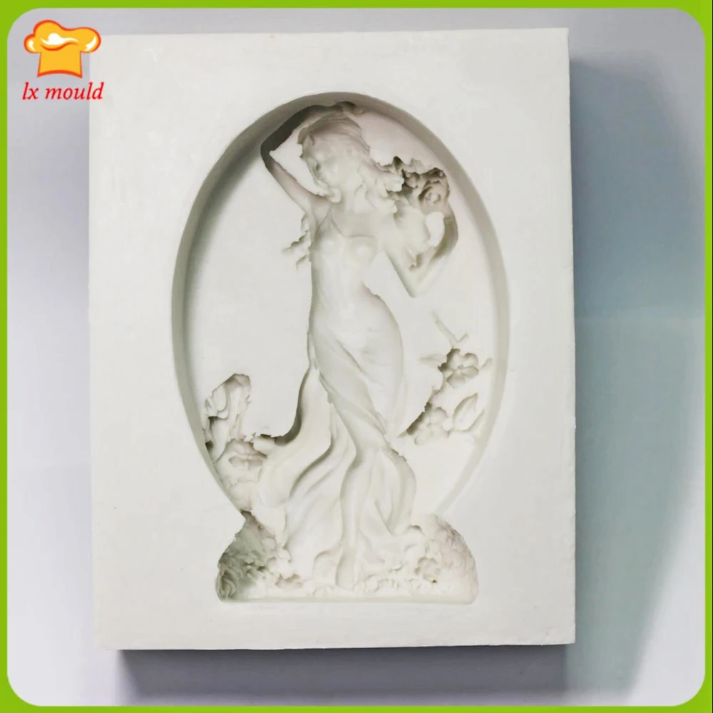 2D povaha silikon mýdlo plíseň plaster/polymer hlína nástroje  svatební dort dekorace čokoláda bankovnictví mould exotický bohyně