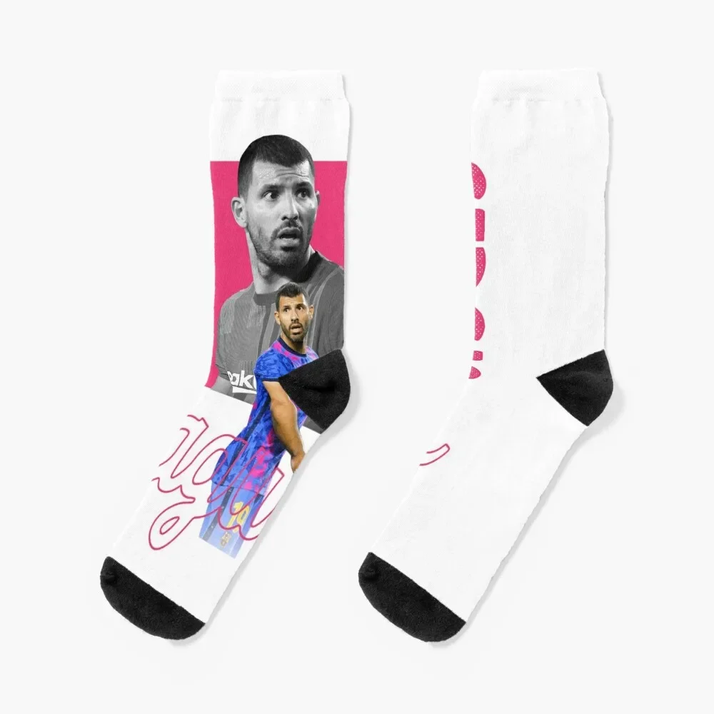 Носки Kun aguero, снежный комплект, футбольные нескользящие носки, женские и мужские носки