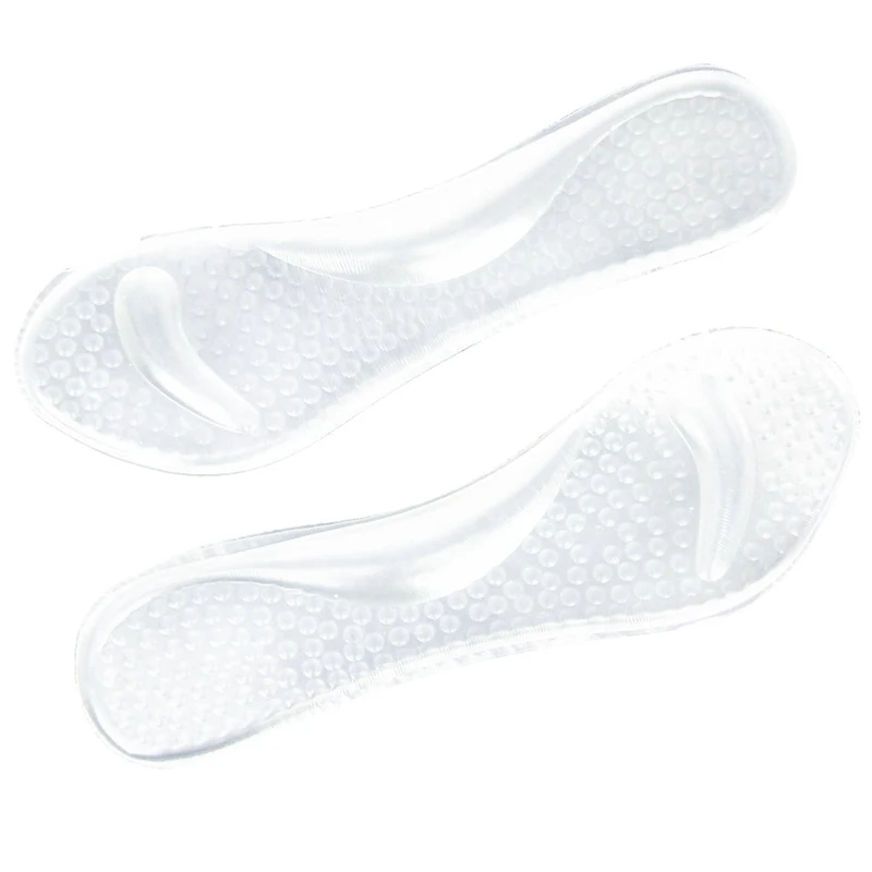 

2 Pair Transparent Gel Insoles With Forefoot Arch Support Foot Fatigue/ Dtress/ Pain/ Massage