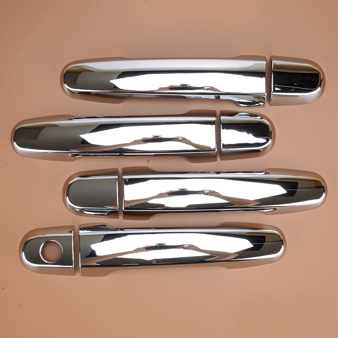 

1 Set Silver Chrome Car Exterior Door Handle Trim Cover Decor Fit for Toyota Yaris Hatchback US Model 2012-2015 2016 2017 2018