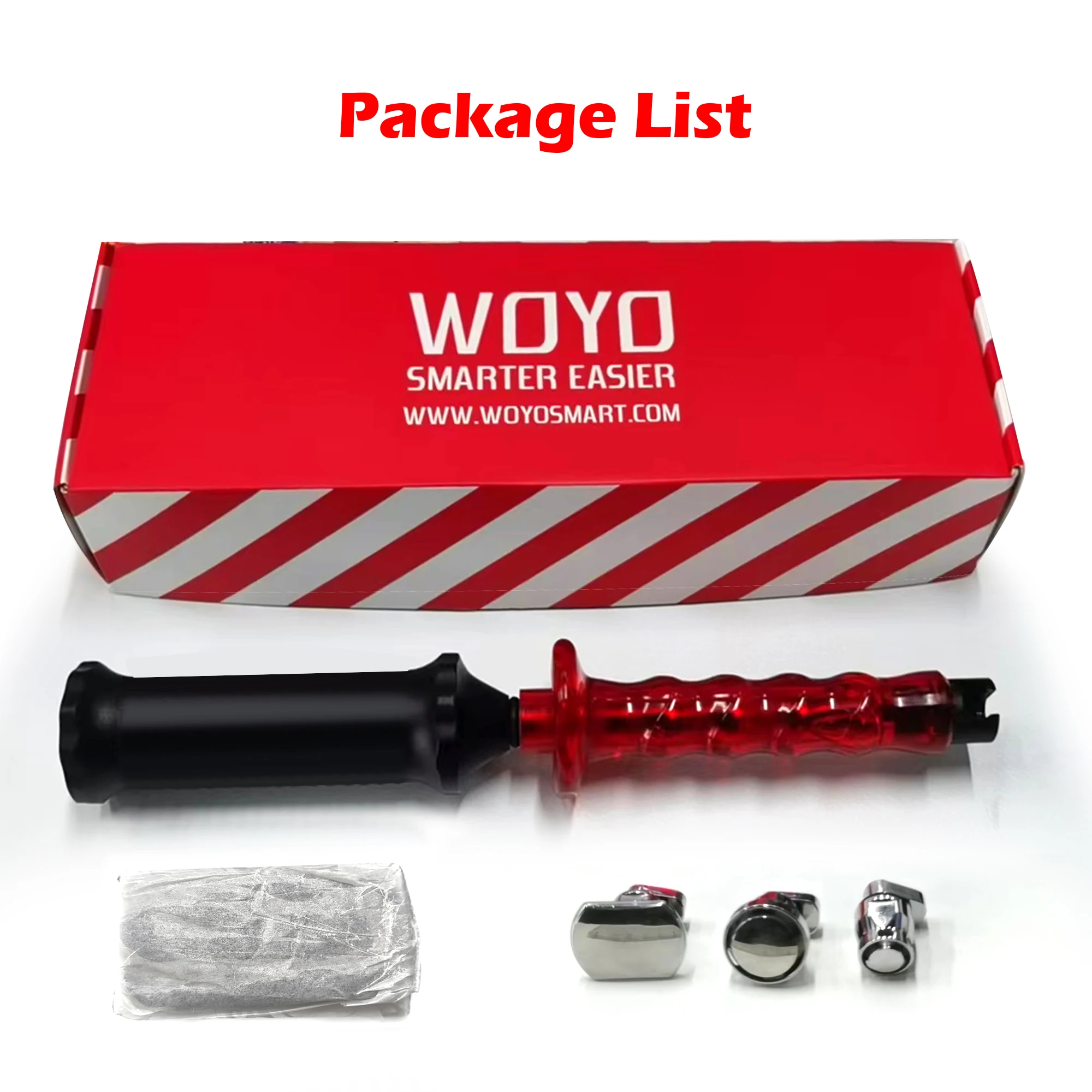 WOYO PDR101 Car Paintless Dent Repair Tool with Steel Tabs Kit Set, Automotive Reusable Slide Hammer With Cold Glue PDR Tools