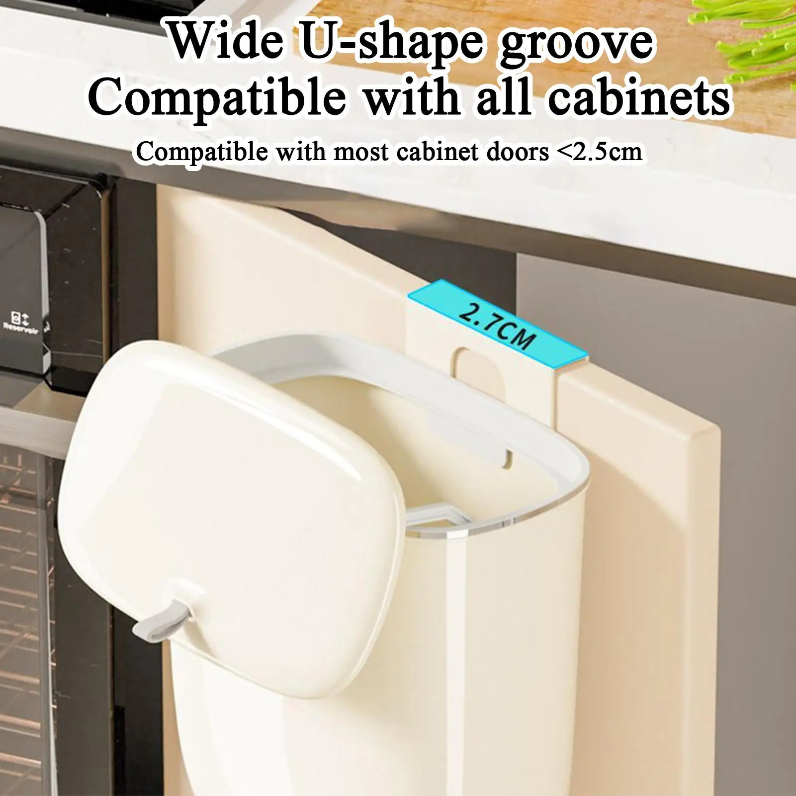 

Настенный мусорный бак под раковиной, мусорный бак с крышкой, милый мусорный бак с глазами и ножками, украшение для ванной комнаты, настенный мусор