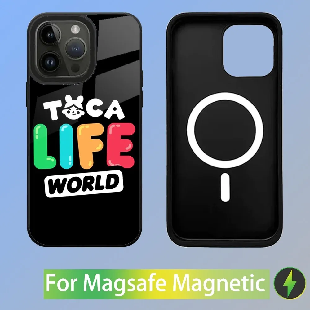 Toca Life World Game Phone Case For iPhone 15,14,13,12,11,Plus,Pro,Max Mini Magsafe Magnetic Wireless Charging