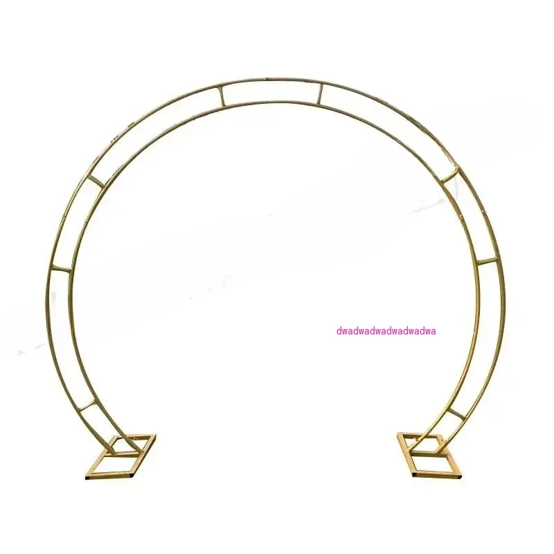 

Wedding wrought iron shelf, double-pole golden, semi-circular arch, balloon decoration rack, wedding background props