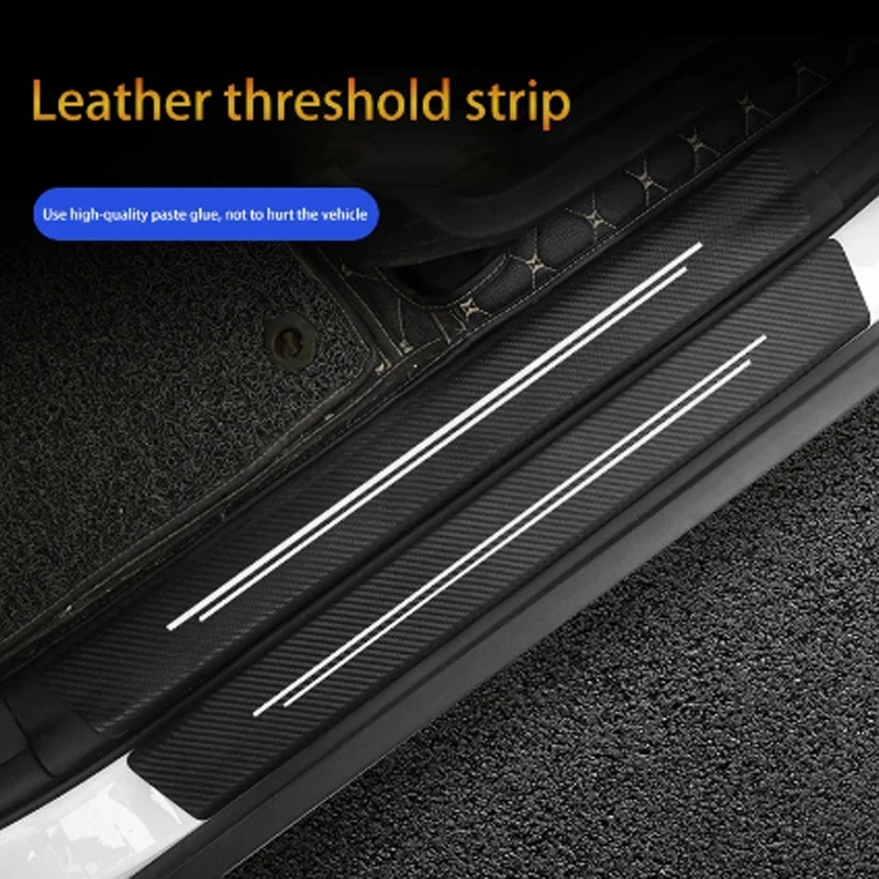 

Carbon Fiber Car Door Sill Protector Threshold Stickers for MG ZS HS MG4 GT Logo Welcome Pedal Decoration Sticker Accessories