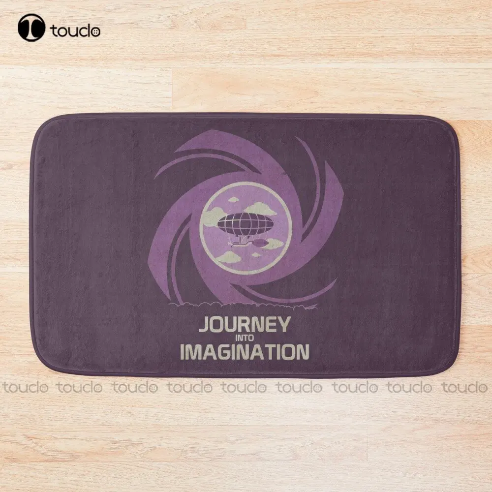 Imagination Epcot, Center, Vintage, Retro, Minimalist, Vector Bath Mat Poster Bathroom Carpet