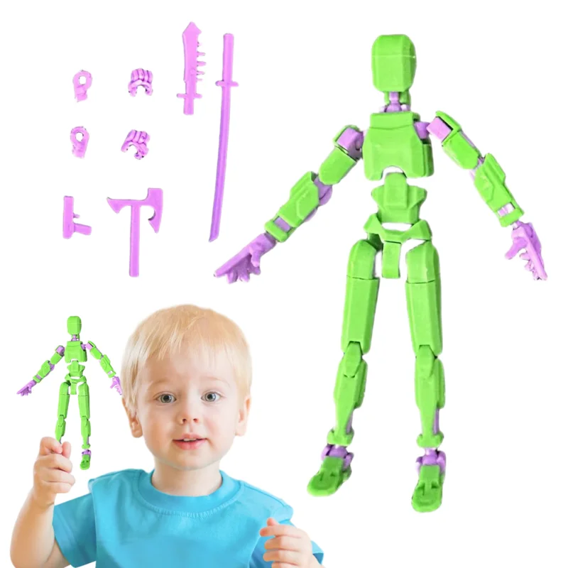 Action Robot Figure DIY Full Body Robot Action Figure Movable Toy Models Multi-Jointed For Dining Table Coffee Table Desk