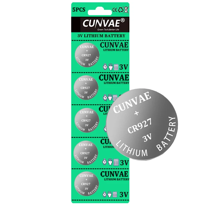 5 قطعة 3 فولت بطارية ليثيوم زر عملة خلية CR927 927 DL927 BR927 ECR927 CR1220 CR1225 ساعة يمكن التخلص منها عن بعد بطاريات ضوء الليزر