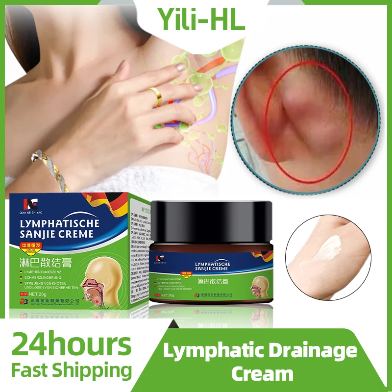 Lymphatic Detox Care Cream Lymph Nodes Drainage Ointment Armpit Neck Breast Anti-Swelling Treatment Patch German Secret Recipe