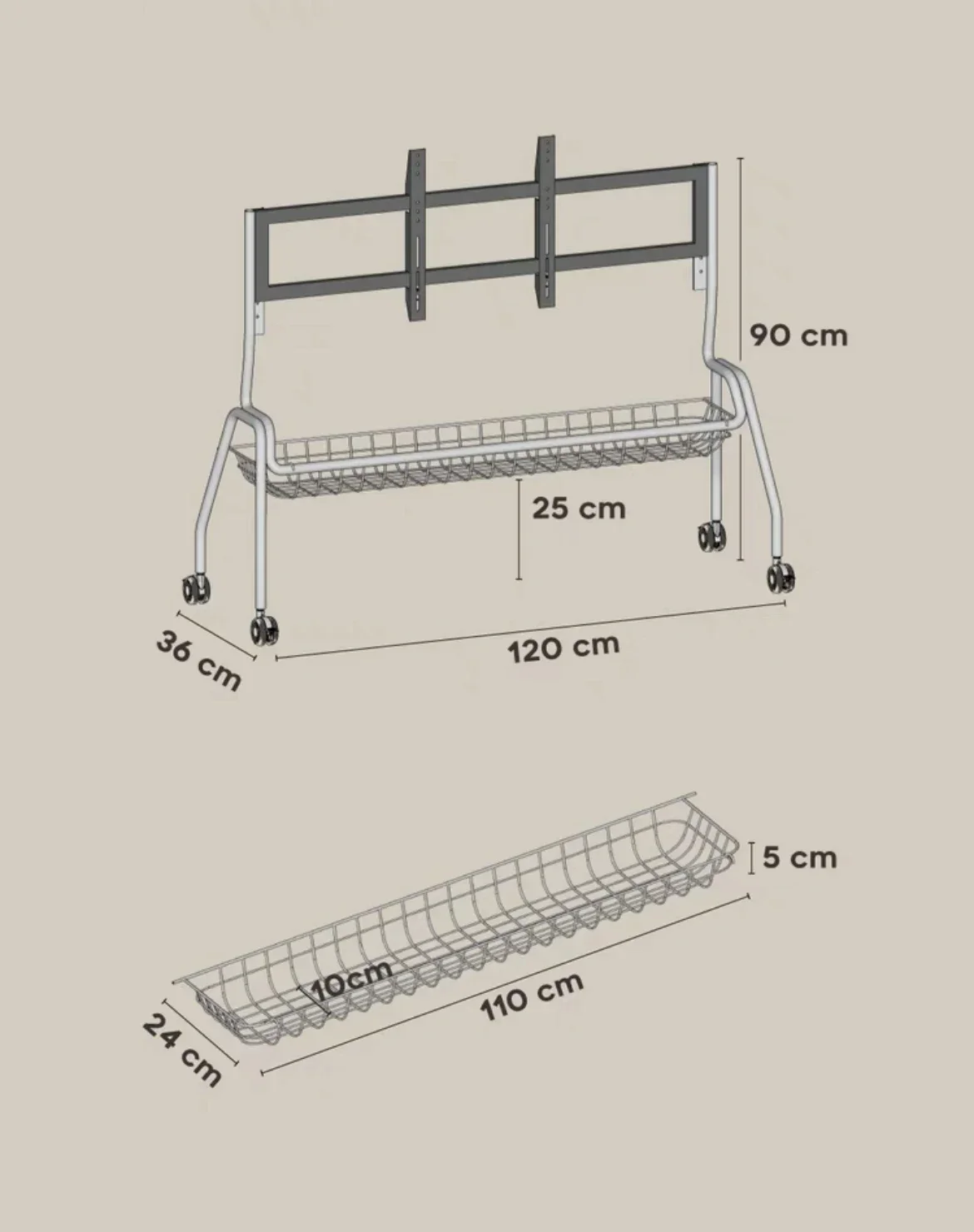 Suporte de TV para móveis
