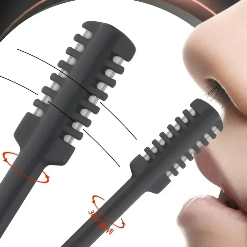3pcs Portable Manual Nose Hair Trimmer Washable For Men And Women With Storage Box Waterproof Double Head Nose Hair Removal