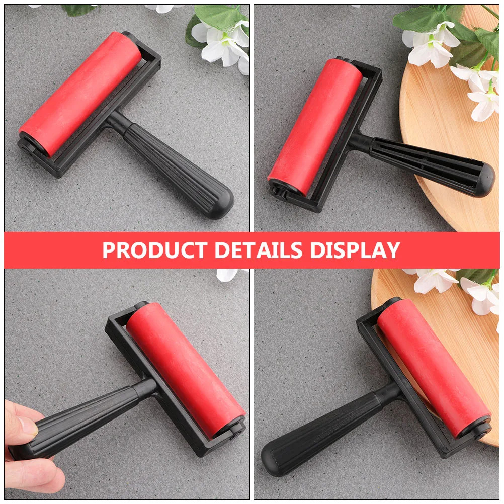 2 قطعة 10 سنتيمتر البلاستيك الطباعة الأسطوانة مقبض مريح سهلة نظيفة الفن أداة للحرف اليدوية Diy بها بنفسك ختم برايرز اللوحة لوازم