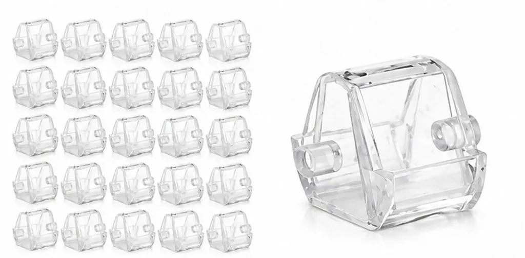 25Pcs Plastic Tape Dispenser Replacement Holder Core Wheel Insert 5inch Transparent Roller Refill Hub Parts Office